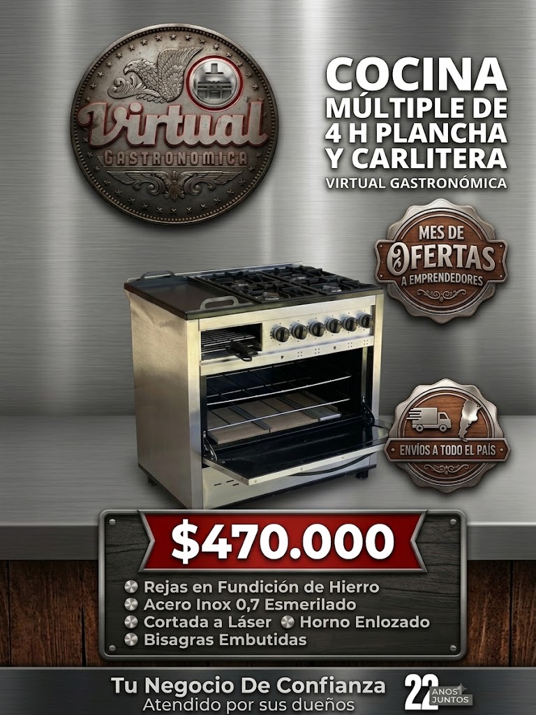 Cocina múltiple 4 hornallas